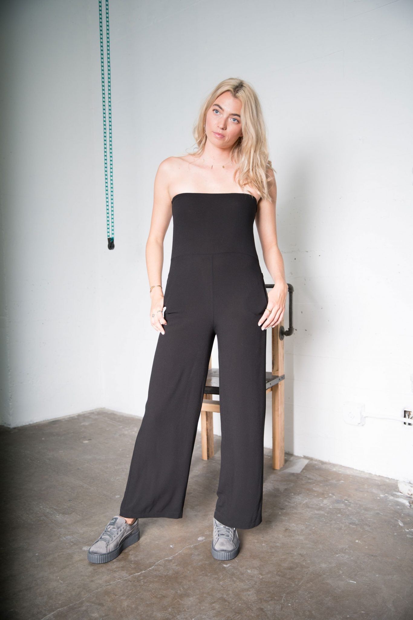 Renee Jumpsuit - Black Crepe